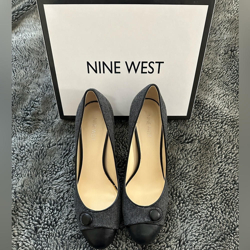 Nine West Grey/Black Heels